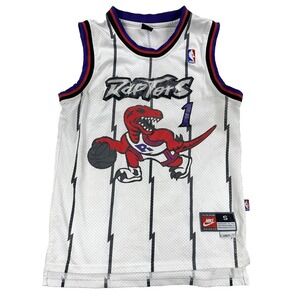 VTG Mens Nike Team Toronto Raptors Tracy McGrady #1 Jersey NBA Distressed Small